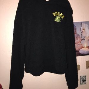 Oregon ducks Pink Hooded long sleeve